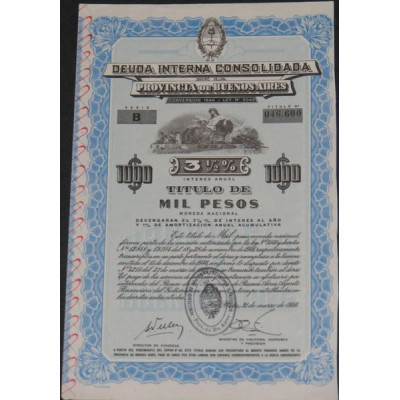 Deuda Interna Consolidada de la Provincia de Buenos Aires 3 1/2 % (1000 Pesos)
