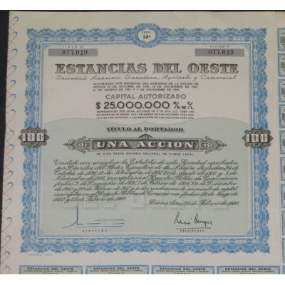 Estancias del Oeste (Ganadera Agricola y Comercial) (1 Ac)