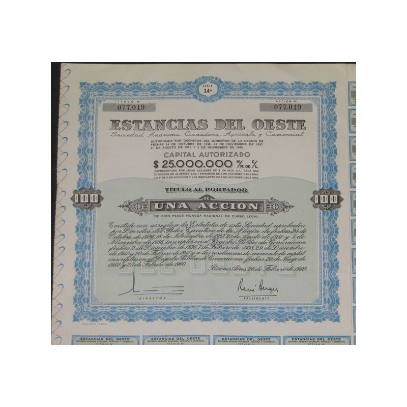 Estancias del Oeste (Ganadera Agricola y Comercial) (1 Ac)