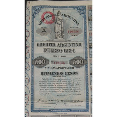 Credito Argentino Interno 1934