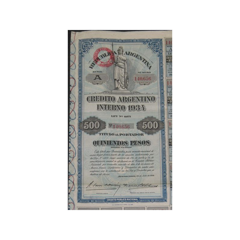 Credito Argentino Interno 1934