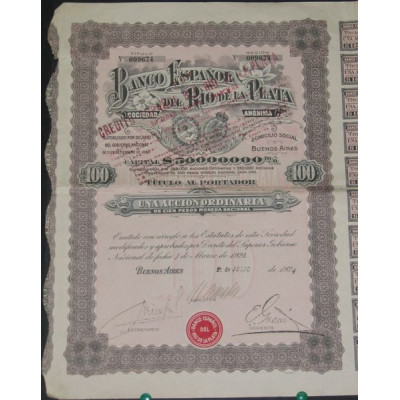 Banco Español des Rio de la Plata (1 Ac)