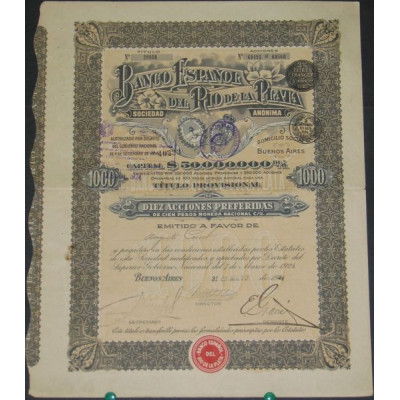 Banco Español des Rio de la Plata (10 Ac)