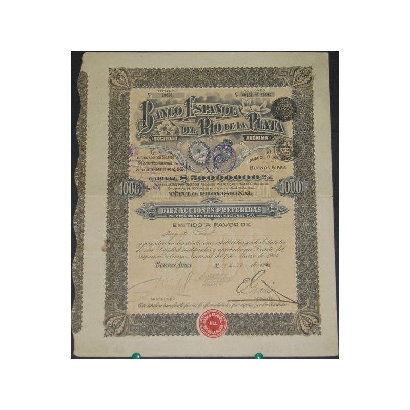 Banco Español des Rio de la Plata (10 Ac)