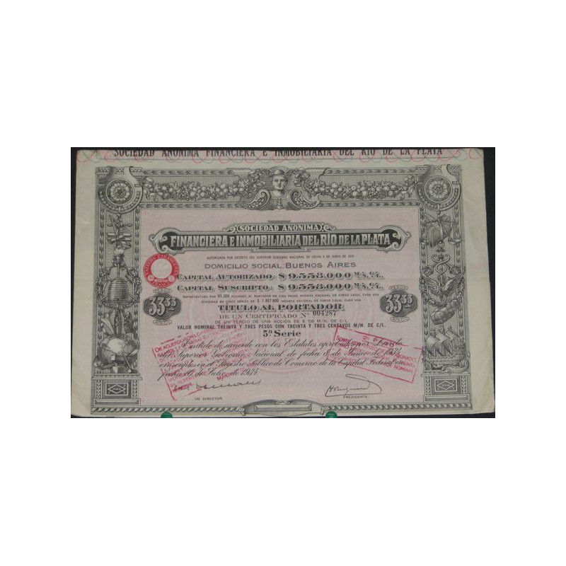 Financiera e Immobiliaria del Rio de la Plata (1/3 Ac)