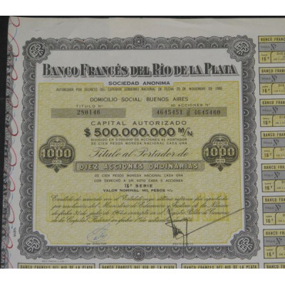 Banco Frances del Rio de la Plata (10 Act grise)