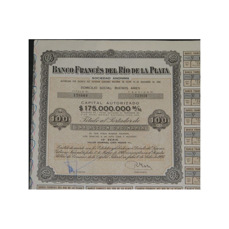 Banco Frances del Rio de la Plata (1 Ac) (modele 1)