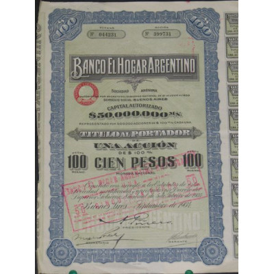 Banco El Hogar Argentino (100 Pesos)