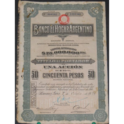 Banco El Hogar Argentino (50 Pesos)