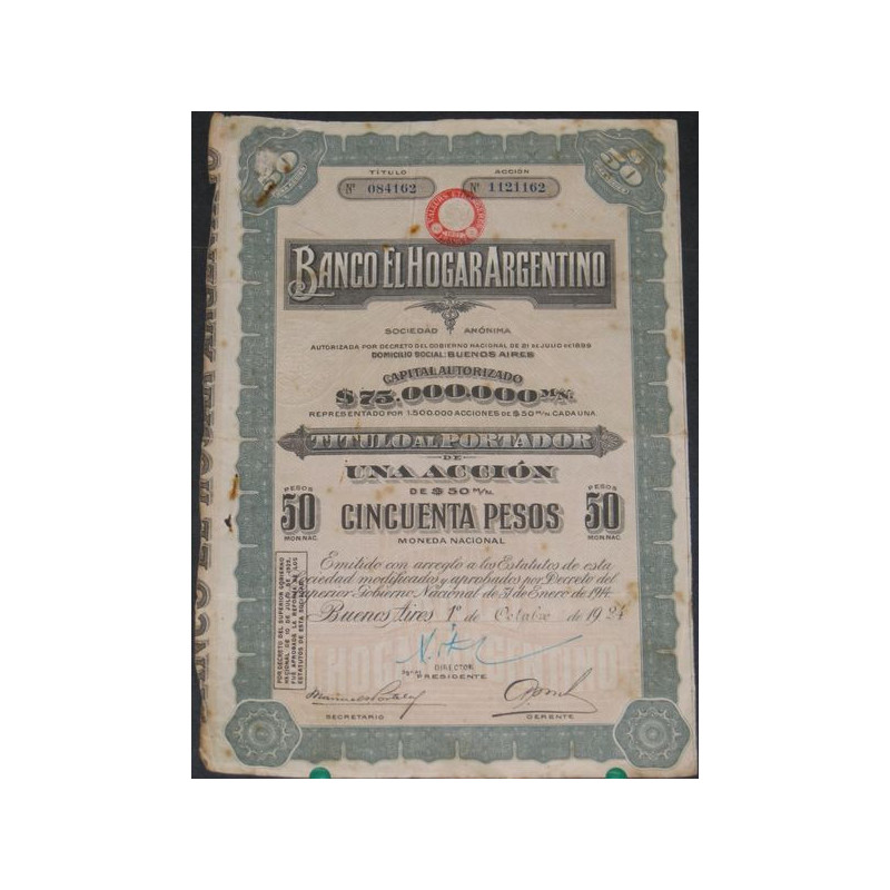 Banco El Hogar Argentino (50 Pesos)