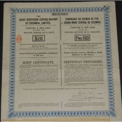 Cie du Chemin de Fer Grand Nord Central de Colombie