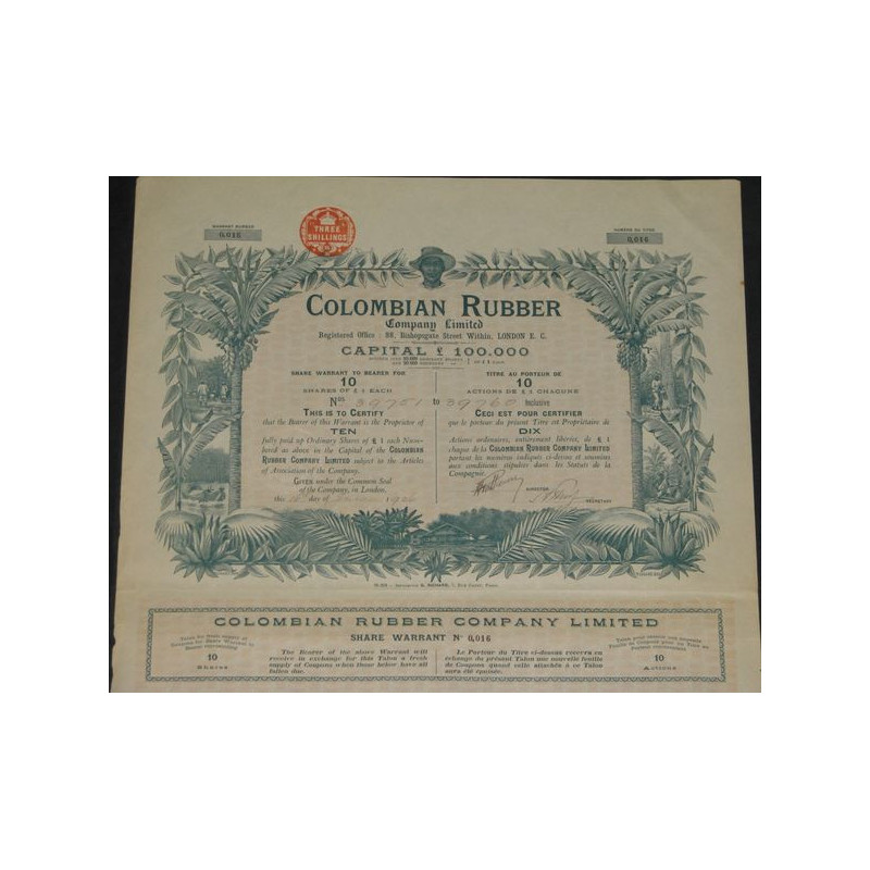 Colombian Rubber Cy Ltd (10 Ac)
