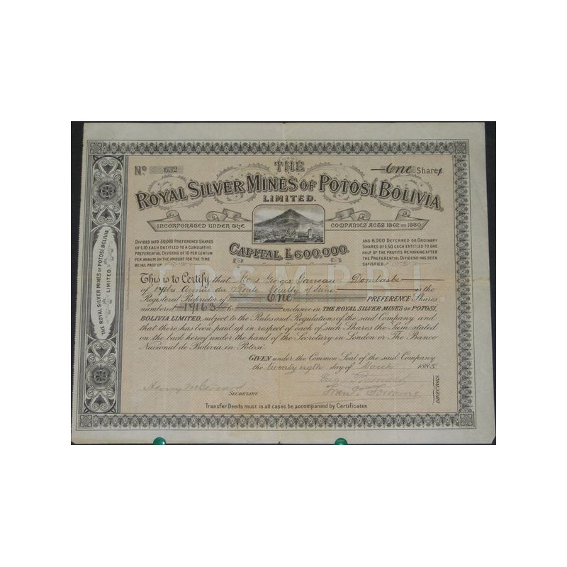 The Royal Silver Mines of Potosi Bolivia Ltd