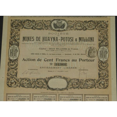 Sté des Mines de Huayna-Potose & Milluni