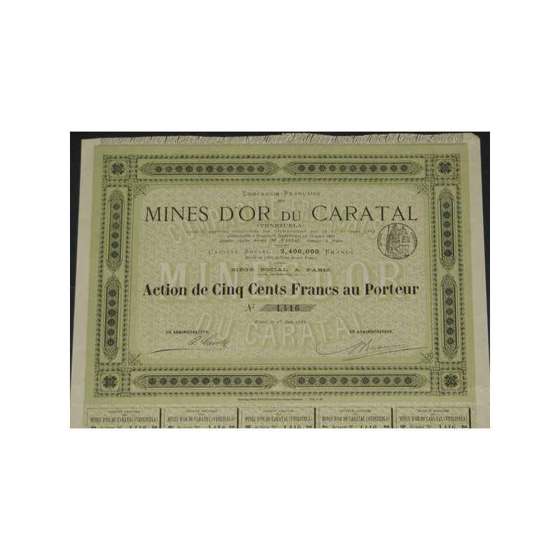 Cie Française des Mines d'Or du Caratal