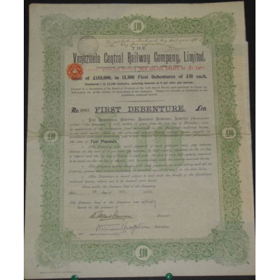 The Venezuela Central Railway Cy Ltd (First Debenture)