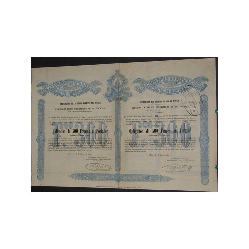 Obligation des Chemins de Fer de l'Etat 1869