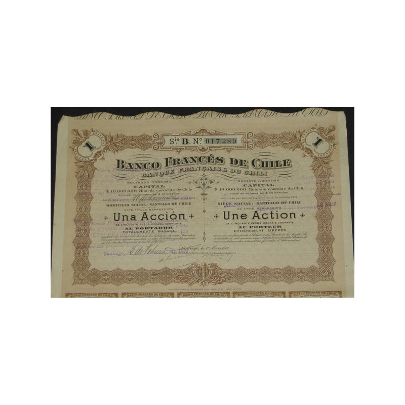 Banque Française du Chili (Ac)