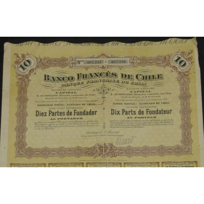 Banque Française du Chili (10 PF)
