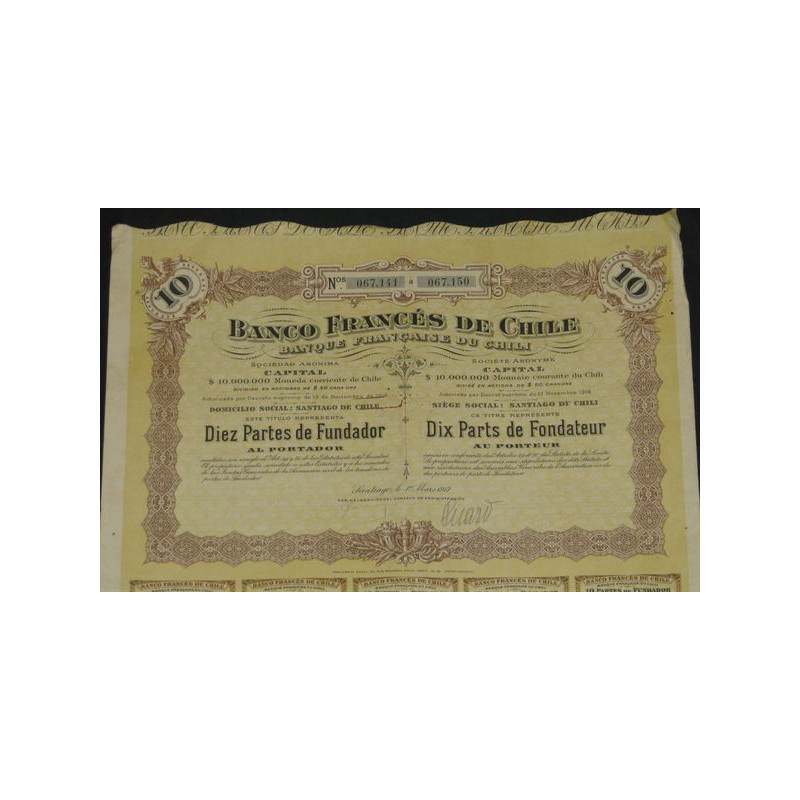Banque Française du Chili (10 PF)
