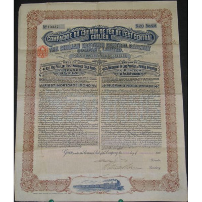 Cie du Chemin de Fer de l'Est Central Chilien