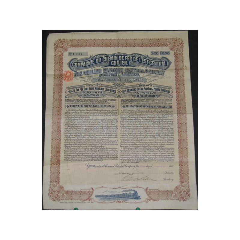 Cie du Chemin de Fer de l'Est Central Chilien