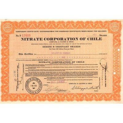 Nitrate Corporation of Chile (Orange grand modèle)