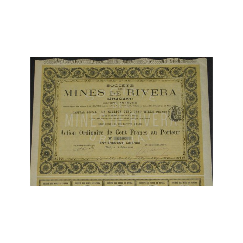 Sté des Mines de Rivera (Uruguay)