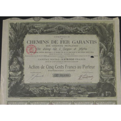 Cie des Chemins de Fer Garantis des Colonies Françaises (Act 500 F)