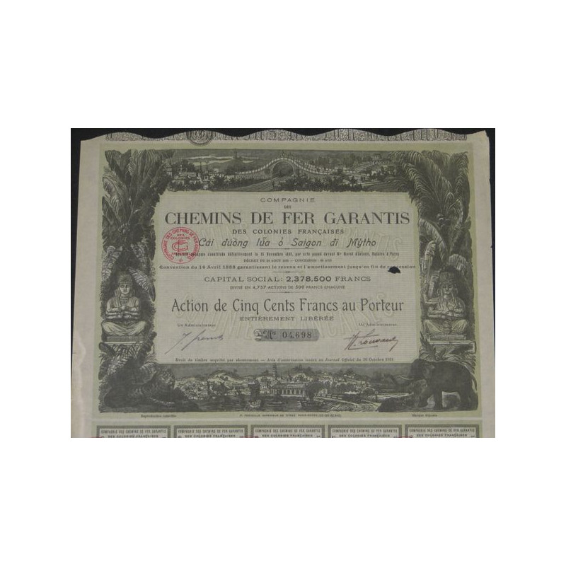 Cie des Chemins de Fer Garantis des Colonies Françaises (Act 500 F)