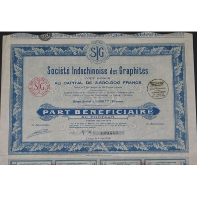Sté Indochinoise des Graphites