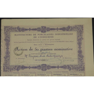 Manufacture de Porcelaines Industrielle de l'Indochine