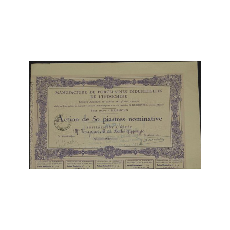 Manufacture de Porcelaines Industrielle de l'Indochine