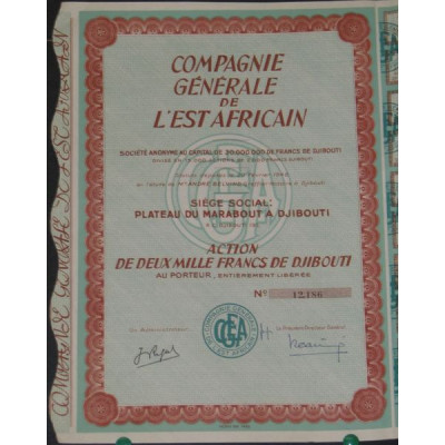 Cie Générale de l'Est Africain (Ac)