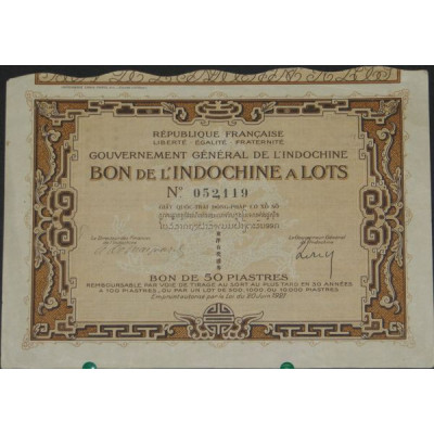 Bon de l'Indochine à Lots