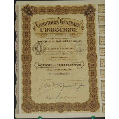 Comptoirs Généraux de l'Indochine (Act 100 F)