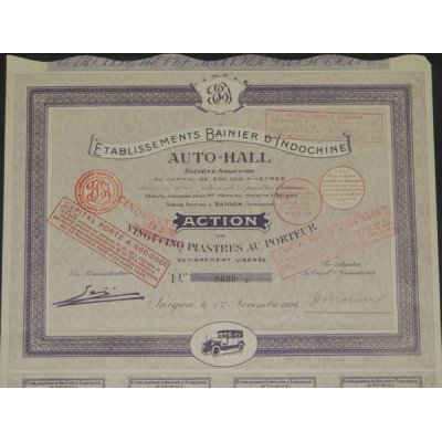 Ets Bainier d'Indochine - Auto-Hall