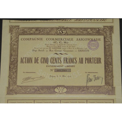 Cie Commerciale Saigonnaise (C.C.S.)