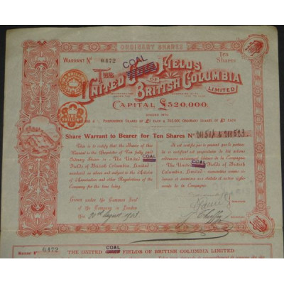 The United Coal Fields of British Columbia (10 Ac)