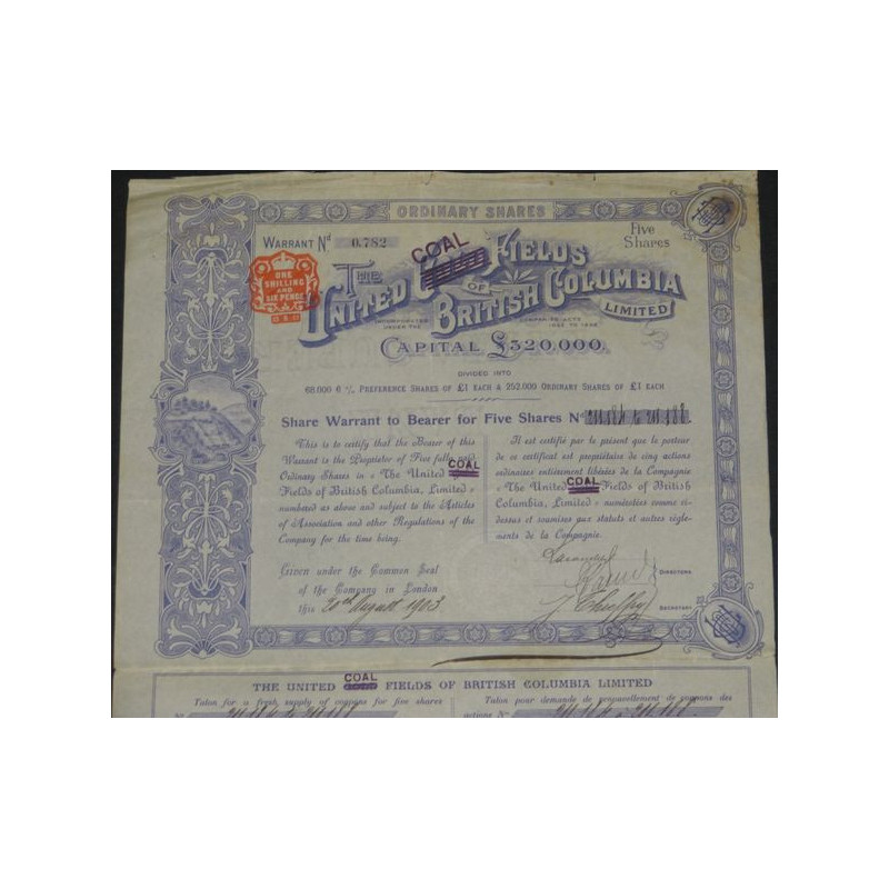 The United Coal Fields of British Columbia (5 Ac)