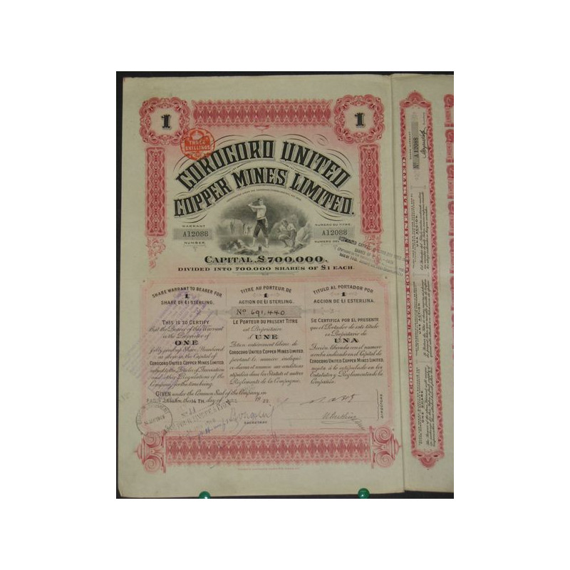 Corocoro United Copper Mines Ltd (01 Ac)