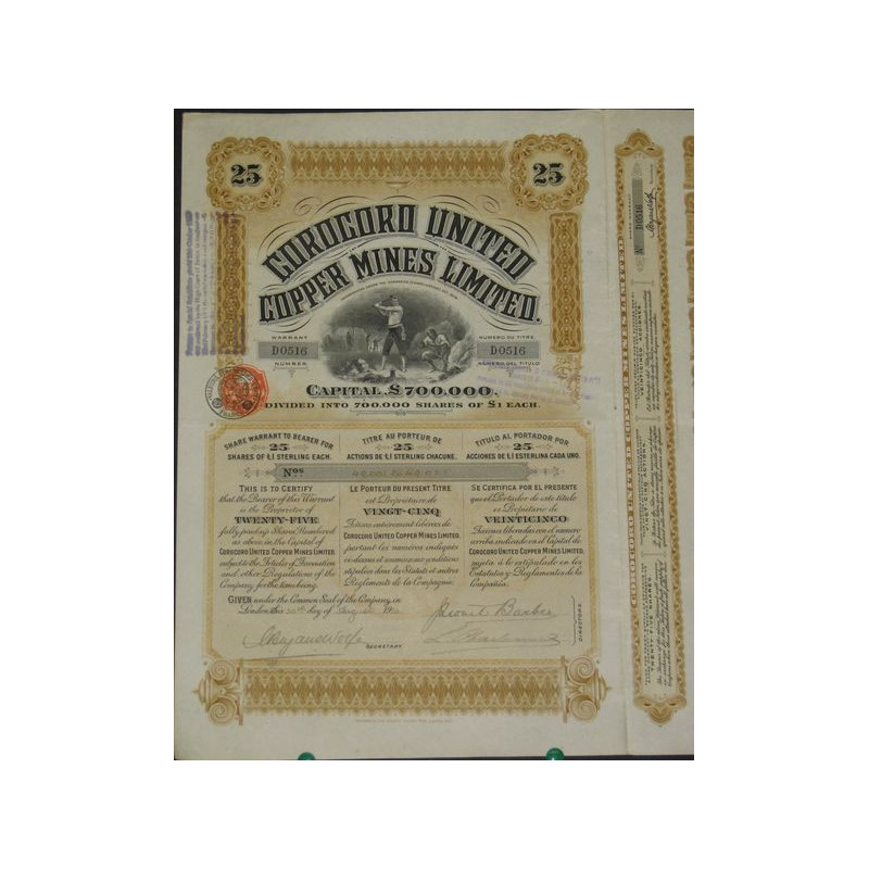 Corocoro United Copper Mines Ltd (25 Ac)