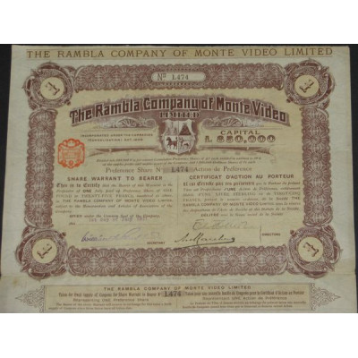The Rambla Cy of Monte Video Ltd (1 Ac)