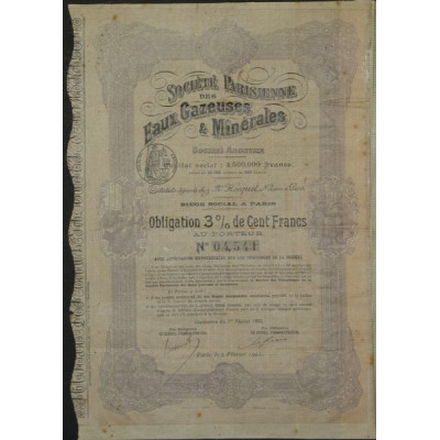 Sté Parisienne des Eaux Gazeuses et Minérales