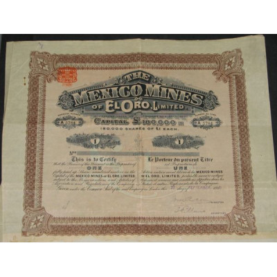 The Mexico Mines of El Oro Ltd