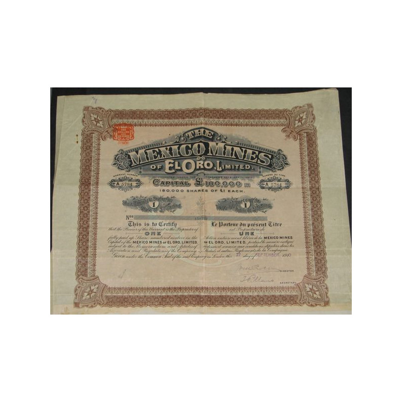 The Mexico Mines of El Oro Ltd