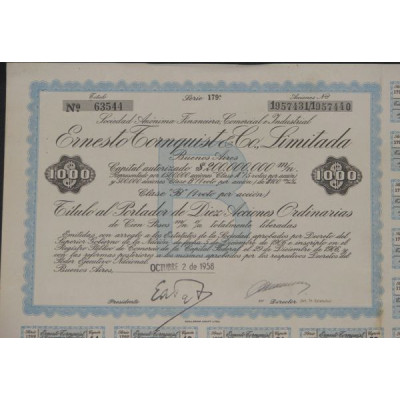 Ernesto Tornquist & Co Limitada (10 Act ordin)