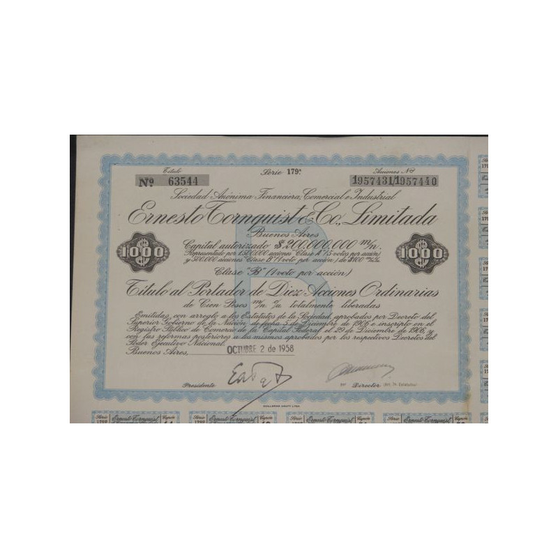 Ernesto Tornquist & Co Limitada (10 Act ordin)