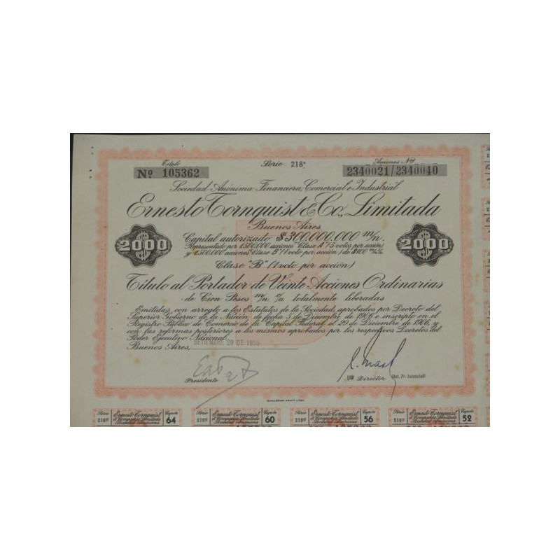 Ernesto Tornquist & Co Limitada (20 Act ordin)