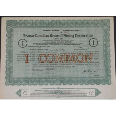 Franco Canadian General Mining Corporation Ltd